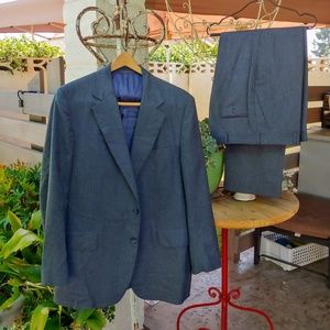 ANDREW INC. MENS SUIT, Custom Tailored Grey 46R